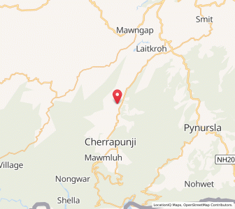 Map of Sohrarim, Meghalaya