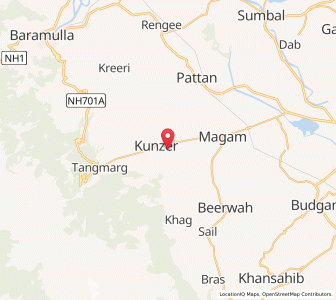 Map of Soipur, Kashmir