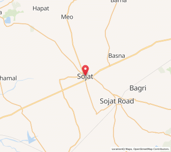 Map of Sojat, Rajasthan