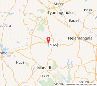 Map of Solur, Karnataka