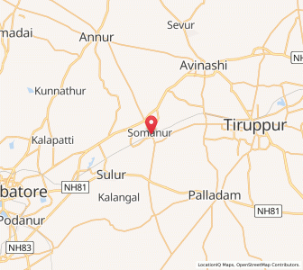 Map of Somanur, Tamil Nadu
