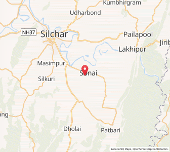 Map of Sonaimukh, Assam