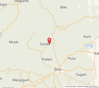 Map of Sonda, Karnataka