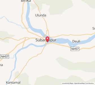 Map of Sonepur, Odisha