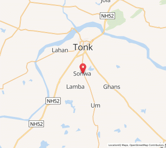 Map of Sonwa, Rajasthan
