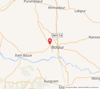 Map of Sri Niketan, West Bengal