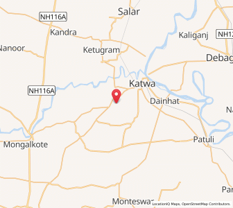 Map of Srikhanda, West Bengal