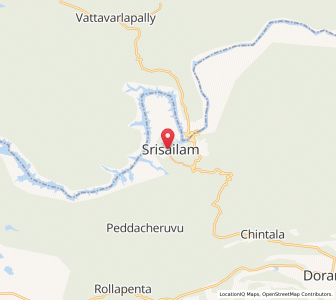 Map of Srisailam, Andhra Pradesh