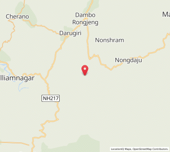 Map of Suanggiri, Meghalaya