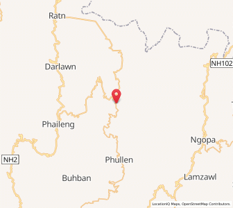 Map of Suangpuilawn, Mizoram
