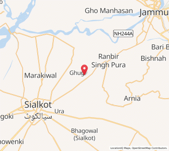 Map of Suchetgarh, Kashmir
