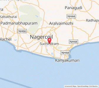 Map of Suchindram, Tamil Nadu