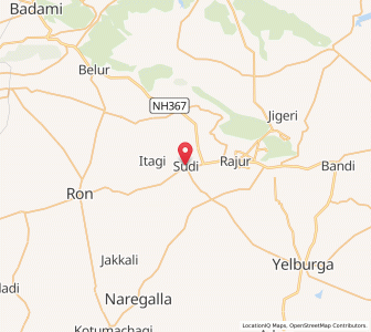 Map of Sudi, Karnataka