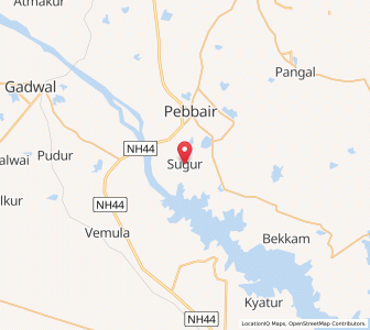 Map of Sugur, Andhra Pradesh