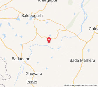 Map of Sujara, Madhya Pradesh