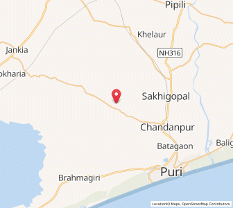 Map of Sukal, Odisha