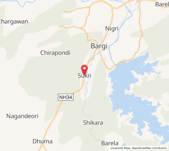 Map of Sukri, Madhya Pradesh