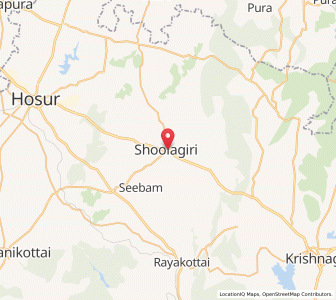 Map of Sulagiri, Tamil Nadu