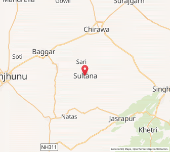 Map of Sultana, Rajasthan