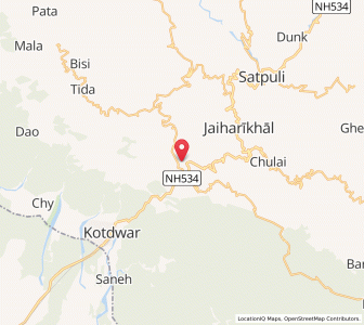 Map of Sunargaon, Uttarakhand