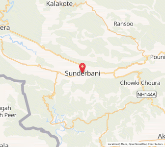 Map of Sundal Bani, Kashmir