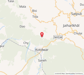 Map of Sundri Thak, Uttarakhand