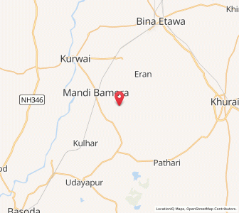 Map of Suneti, Madhya Pradesh
