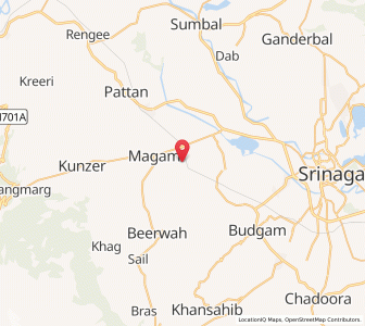 Map of Sunur Kalipur, Kashmir