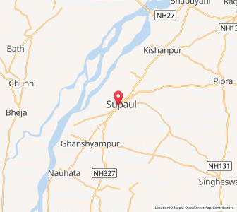 Map of Supaul, Bihar