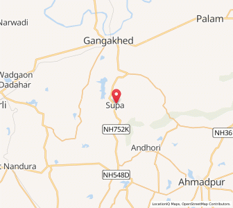 Map of Supegaon, Maharashtra