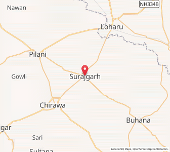 Map of Surajgarh, Rajasthan