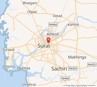 Map of Surat, Gujarat