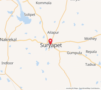 Map of Suriapet, Andhra Pradesh