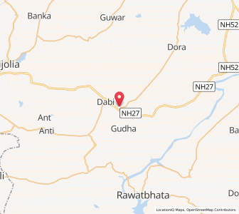 Map of Sutara, Rajasthan