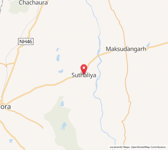 Map of Suthalia, Madhya Pradesh