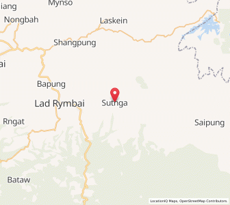 Map of Sutnga, Meghalaya