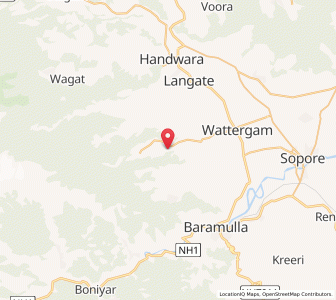 Map of Sutriun, Kashmir