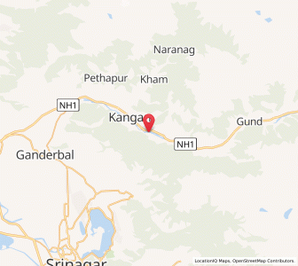 Map of Sutrun, Kashmir