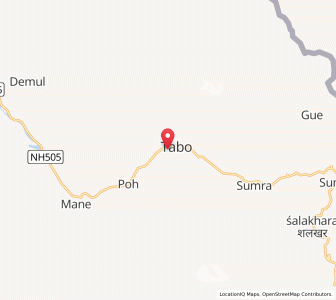 Map of Tabo, Himachal Pradesh