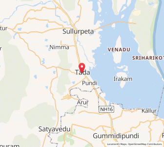 Map of Tada, Andhra Pradesh