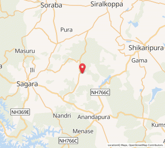 Map of Tagarthi, Karnataka