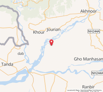 Map of Tagwal, Kashmir
