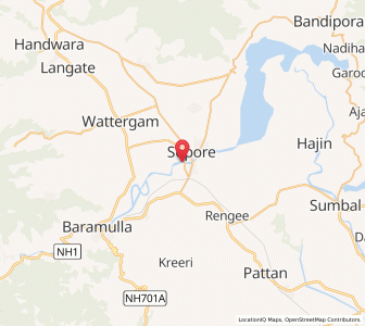 Map of Tailbal, Kashmir