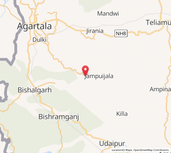 Map of Takarjala, Tripura