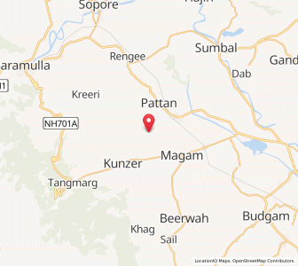 Map of Takia Momus, Kashmir