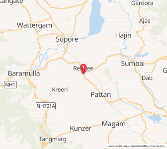 Map of Takiya Tapar, Kashmir
