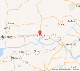 Map of Taloda, Maharashtra