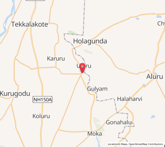 Map of Taluru, Karnataka