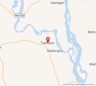 Map of Tambaur, Madhya Pradesh