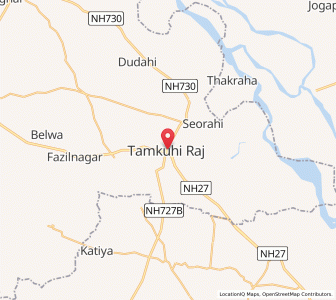 Map of Tamkuhi, Uttar Pradesh